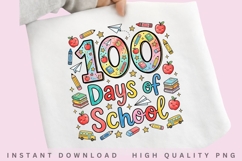 100 Days of School PNG Design Product Image 1