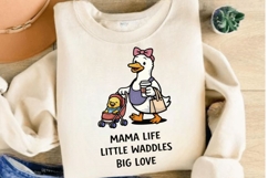Mama Life Little Waddles Big Love Duck Mom PNG Product Image 3