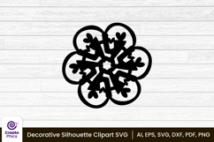 sublimation-decorative svg-decorative png-floral silhouette-craft svg-printable-black
