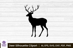 sublimation-deer svg-deer png-deer silhouette-animal-craft svg-printable-black-clipart 