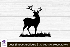 sublimation-deer svg-deer png-deer silhouette-animal-craft svg-printable-black-clipart 