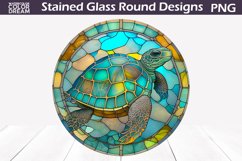 Turtle Stained Glass Design | Turtle Wind Spinner Product Image 1