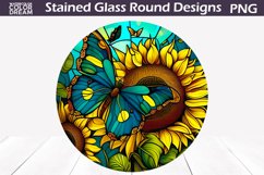 Butterfly Stained Glass Design | Sunflower Butterfly Product Image 1