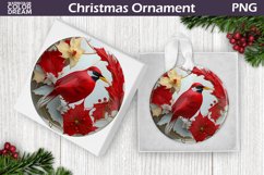 Cardinal poinsettia Christmas Ornament | Christmas Ornament Product Image 1