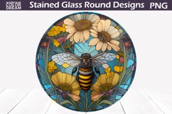 Stained Glass Round PNG | Round Coaster Bundle Product Image 23