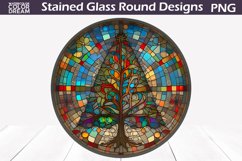 Stained Glass Round PNG | Round Coaster Bundle Product Image 26