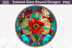 Flower Stained Glass | Poinsettia Stained Glass Product Image 1