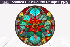 Stained Glass Round PNG | Round Coaster Bundle Product Image 28