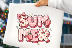 Sweet Strawberry Summer Cute Summer Strawberry PNG Design Product Image 7