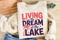 Living The Dream At The Lake Sublimation PNG Product Image 4