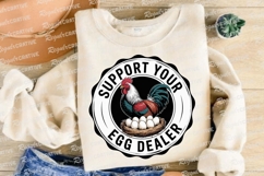 Support Your Egg Dealer Rooster Nest Sublimation PNG Product Image 4