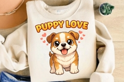 Puppy Love PNG, Cute Puppy Valentine PNG, Dog Lover Romantic Product Image 3