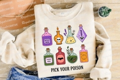 Colorful Potion Bottles with Corks and Text Sublimation PNG Product Image 4