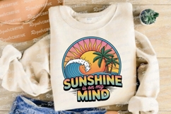 Sunshine Is On My Mind Tropical Beach Scene Sublimation PNG Product Image 4