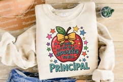 Principal Sparkles Apple Design Back To Sublimation PNG Product Image 4