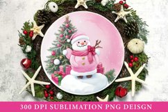 Christmas Snowman Round Sign - Christmas Ornament Product Image 1