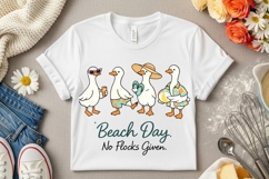 Beach Day No Flocks Given Funny Goose Beach Vacation PNG Product Image 1