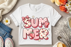 Sweet Strawberry Summer Cute Summer Strawberry PNG Design Product Image 6