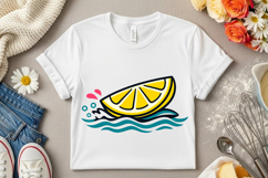 Fresh Lemon Slice Ocean Waves Summer Beach Tropical Product Image 6