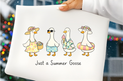 Just a Summer Goose Cute Floral Goose PNG Design Product Image 6