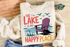 Lake Relaxing Chair Happy Place Graphic Sublimation PNG Product Image 4