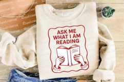 Red Illustration of Hands Holding Open Book Sublimation PNG Product Image 4