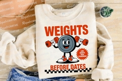 Funny Weightlifting Cartoon Character Sublimation PNG Product Image 4