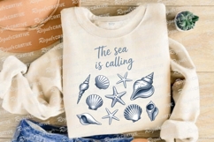 Seashells and Starfish Illustration with Sublimation PNG Product Image 3