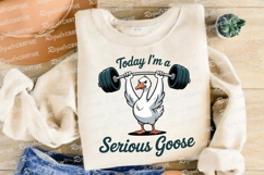Goose Lifting Barbell Design Weightlifting Sublimation PNG Product Image 4