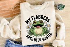 Cartoon Frog With Flowers And Text Design Sublimation PNG Product Image 4