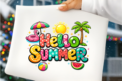 Hello Summer Cute Tropical Beach Vacation Colorful Product Image 4