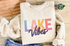 Colorful Lake Vibes Design Graphic Element Sublimation PNG Product Image 4