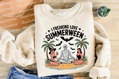 Summerween Illustration Mummy and Women on Sublimation PNG Product Image 4
