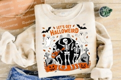 Halloween Skeletons Party with Pumpkins Sublimation PNG Product Image 4