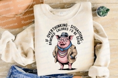 Sophisticated Pig Design With Humorous Sublimation PNG Product Image 4