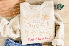 Beach Themed Doodle Illustration with Sublimation PNG Product Image 3