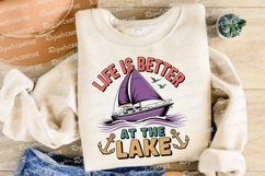 Lake Life Boat Trip Colorful Sublimation PNG Product Image 4