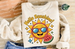 Smiling Cartoon Sun with Sunglasses and Sublimation PNG Product Image 3