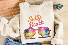 Salty Beach Sunglasses with Palm Trees Sublimation PNG Product Image 3