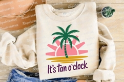 Tan o clock Palm Tree Sunset Design beach Sublimation PNG Product Image 4