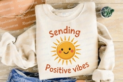 Sending Positive Vibes With Cute Smiling Sublimation PNG Product Image 4