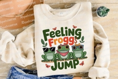 Cool Frog Design Illustration With Sublimation PNG Product Image 4