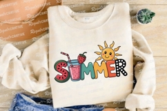 Cartoon Summer Design with Watermelon Juice Sublimation PNG Product Image 3