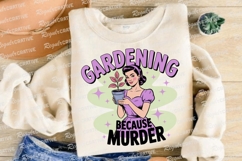 Retro Illustration of Woman Holding Plant Sublimation PNG Product Image 4