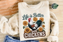 Life Is Better With Chickens Sublimation PNG Product Image 4