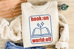 Book On World Off Graphic Design with Open Sublimation PNG Product Image 4
