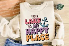 The Lake Is My Happy Place Sublimation PNG Product Image 4