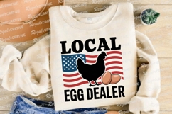 Local Egg Dealer Graphic Patriotic Chicken Sublimation PNG Product Image 4