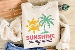 Sunshine on my mind summer design with sun Sublimation PNG Product Image 4