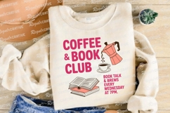 Coffee Book Club Announcement with Coffee Sublimation PNG Product Image 4